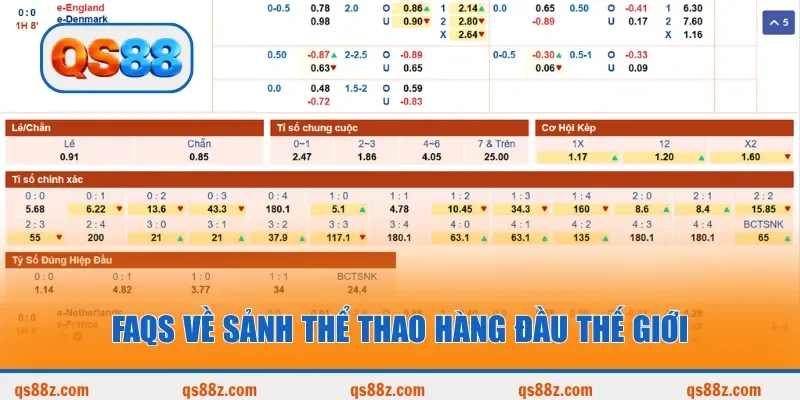 FAQs về sảnh thể thao hàng đầu thế giới